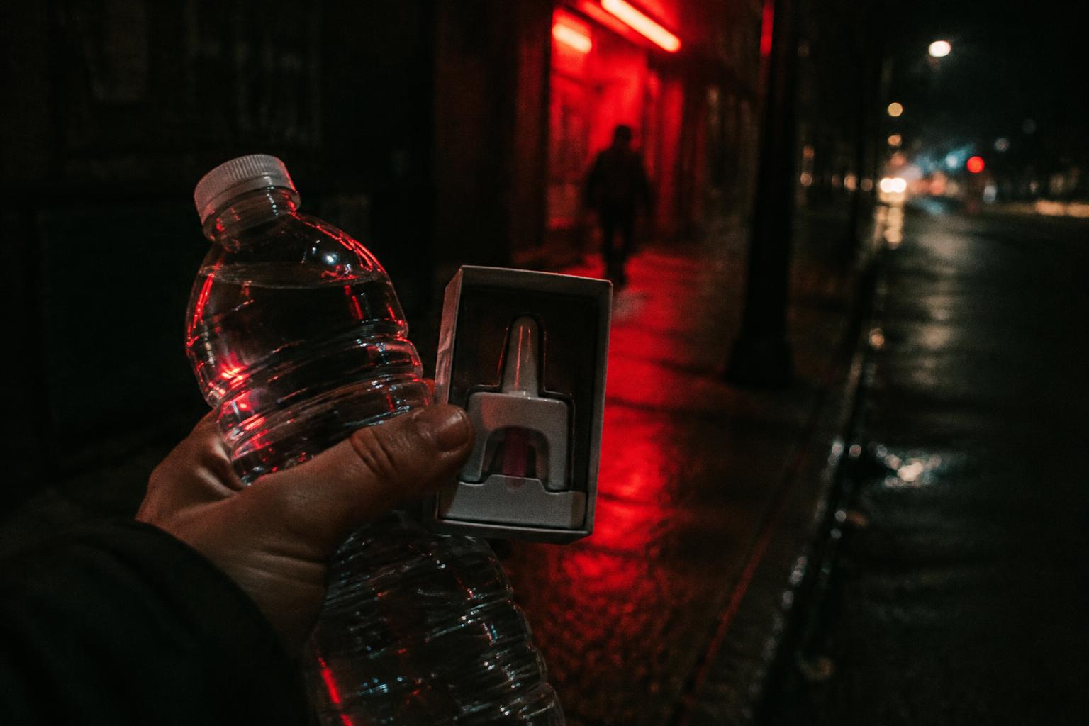 Narcan and a bottle of water handed out at night
